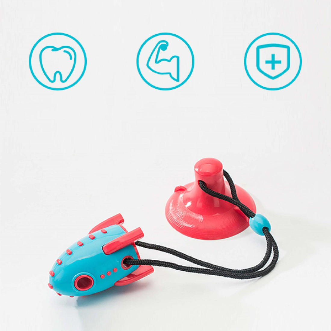 Rocket-Shaped Bite-Resistant Food Dispensing Toy for Pets
