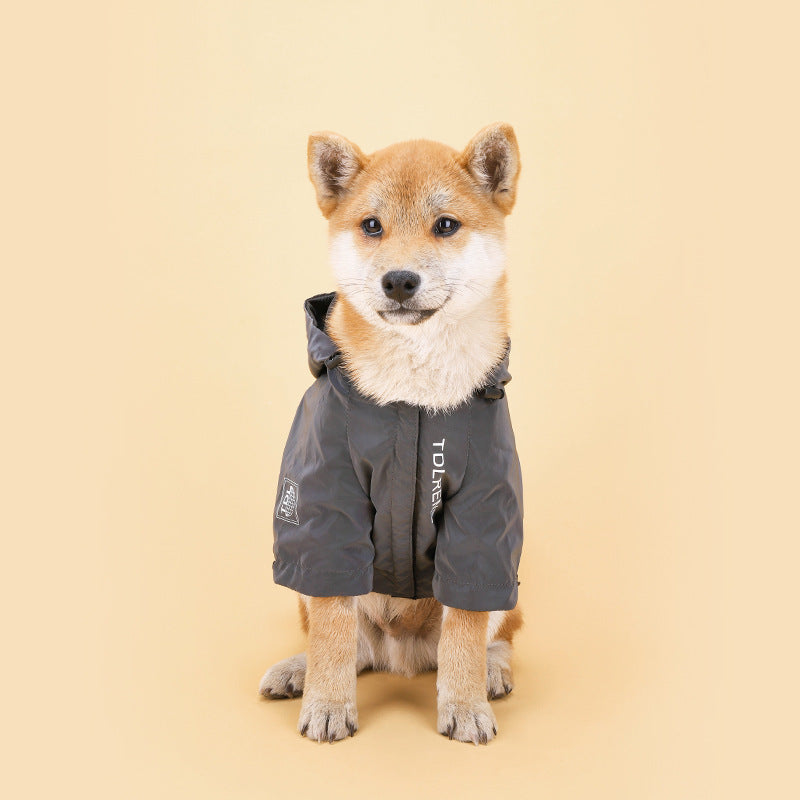 Rainproof Hooded Jacket Water-Resistant Pet Coat