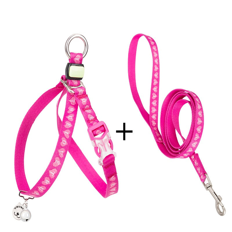 Multi-Functional Pet Bell Chest Strap Harness Leash