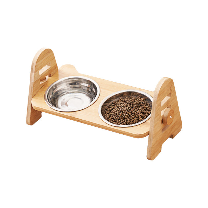 Tilted Pet Bowl for Cervical Spine Protection