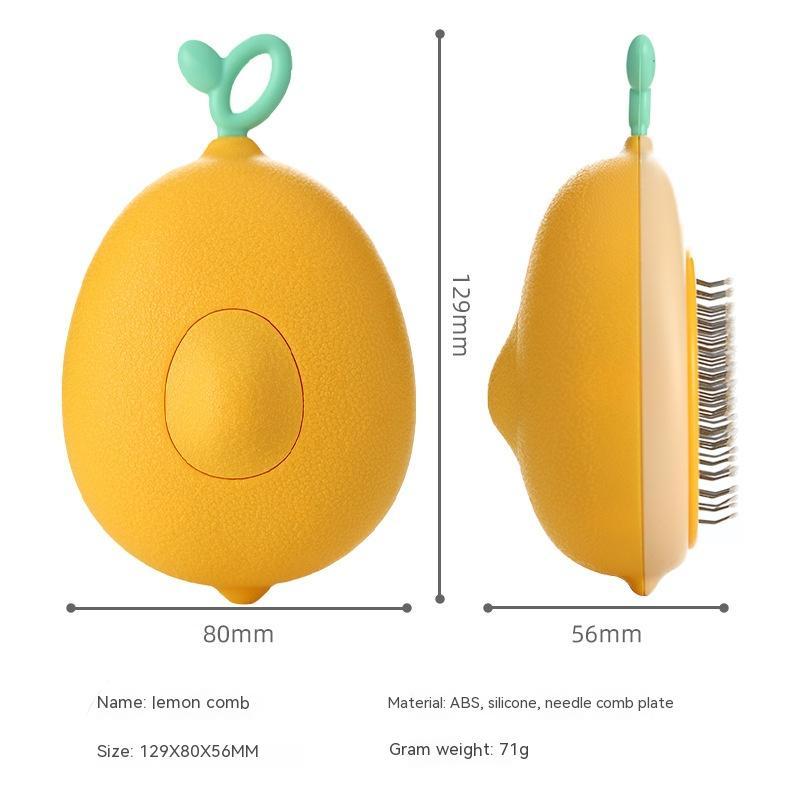 Avocado-Shaped Pet Hair Remover Brush with Stainless Steel Needles