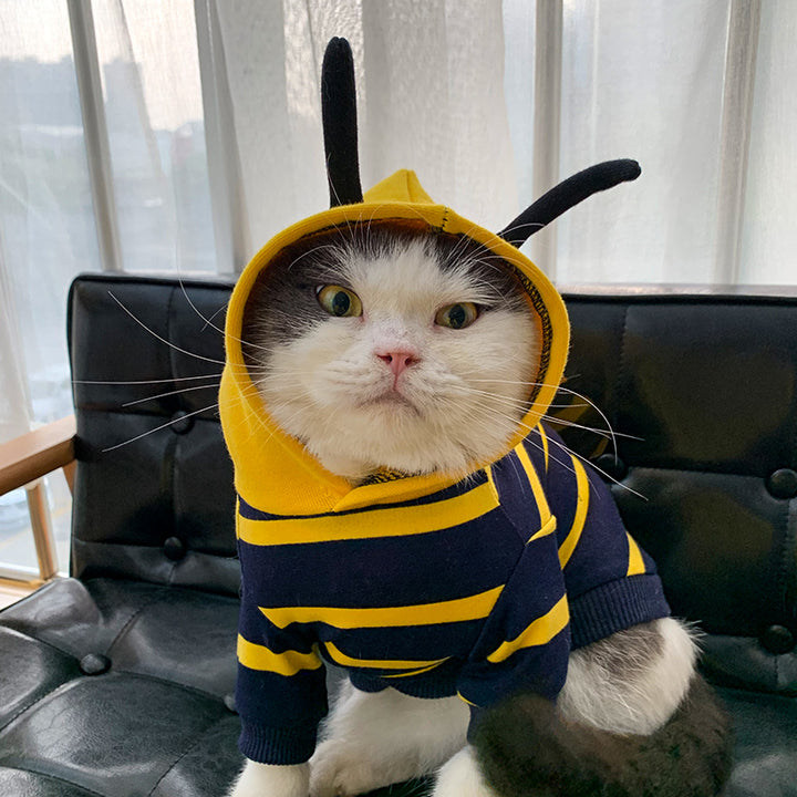 Winter Plush Hooded Coat Cute Bee Costume Jacket