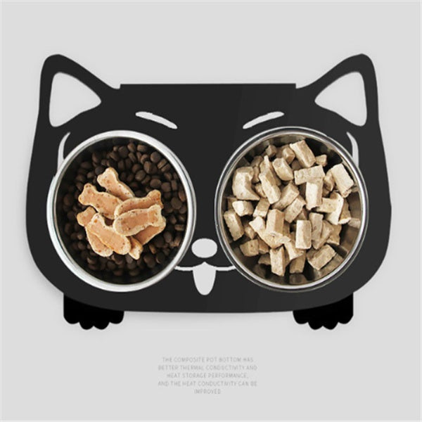 Anti-Spill Elevated Pet Feeding and Water Bowl