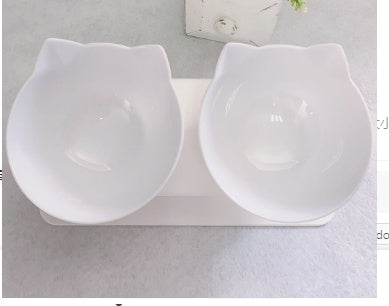 Non-Slip Elevated Double Pet Bowl for Spine Protection