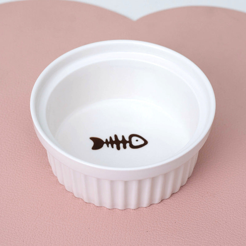 Elevated Tilted Ceramic Double Pet Bowl