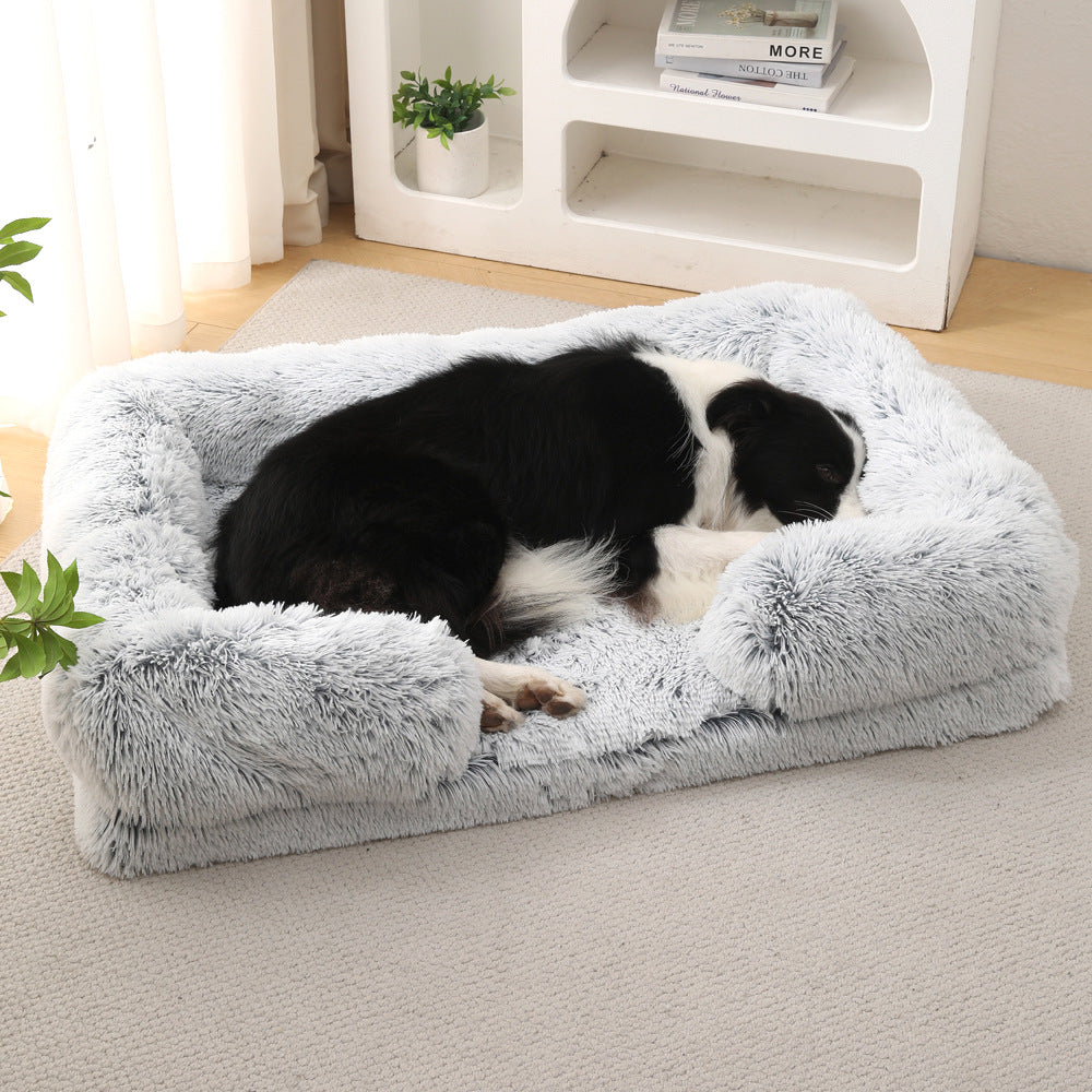 Plush Round Cozy Pet Bed for Winter