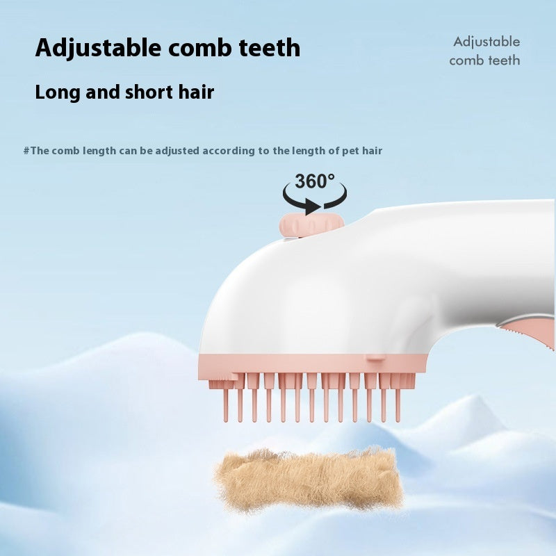 3-in-1 Pet Steam Brush for Cleaning and Hair Removal