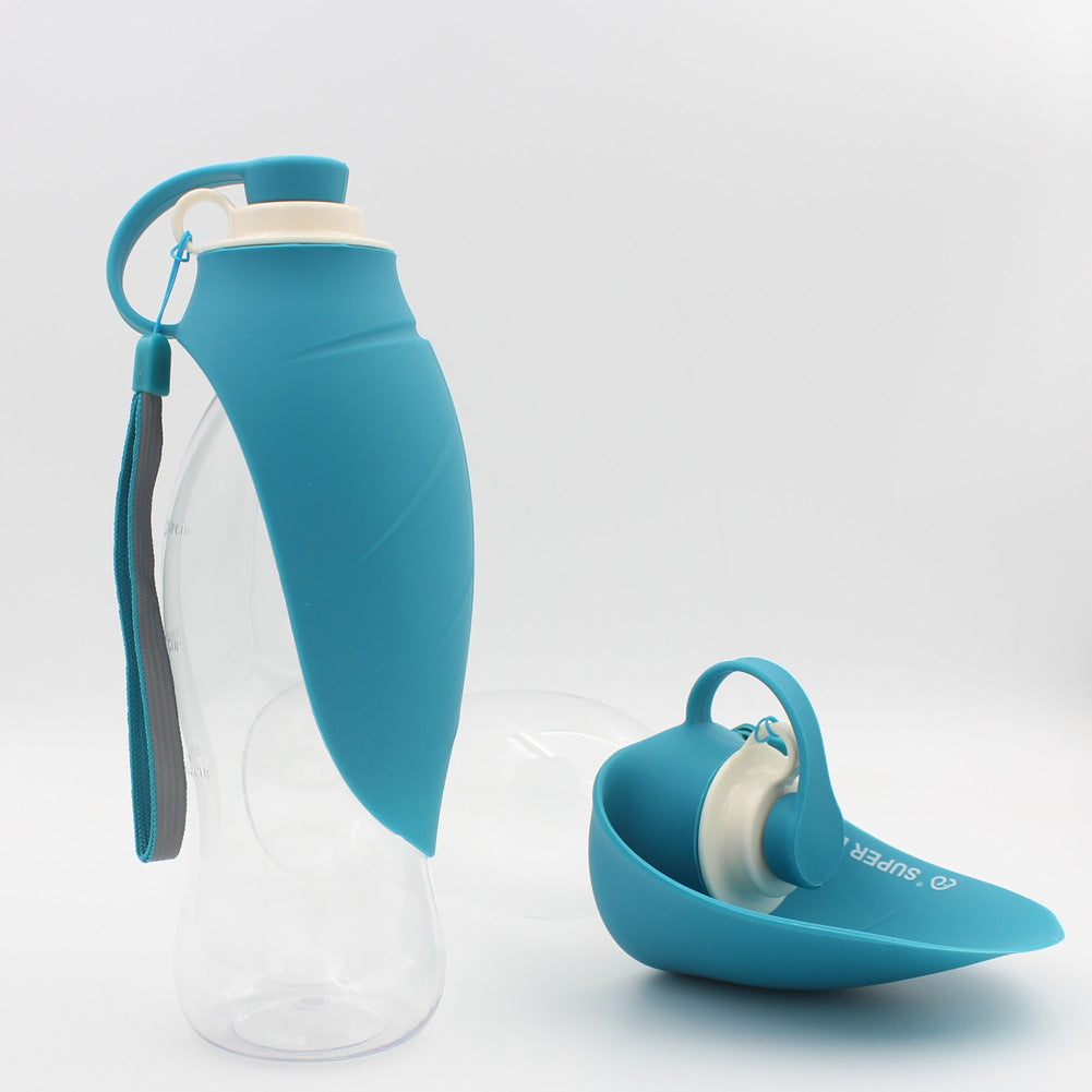 Portable Leakproof Pet Water Dispenser with Bowl