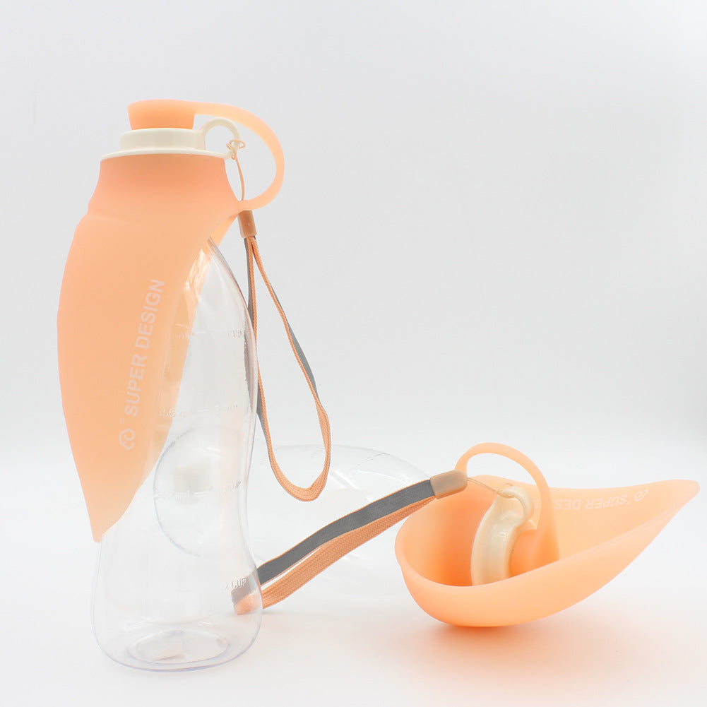 Portable Leakproof Pet Water Dispenser with Bowl