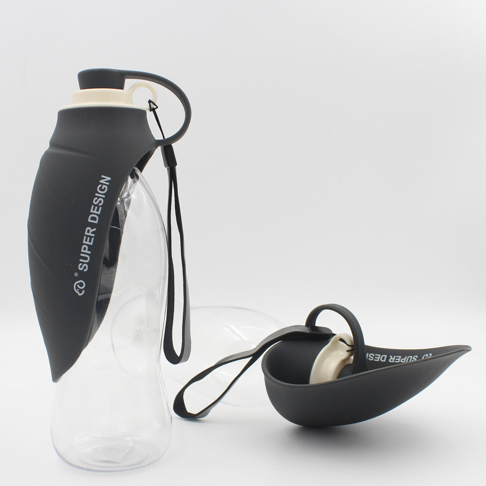 Portable Leakproof Pet Water Dispenser with Bowl