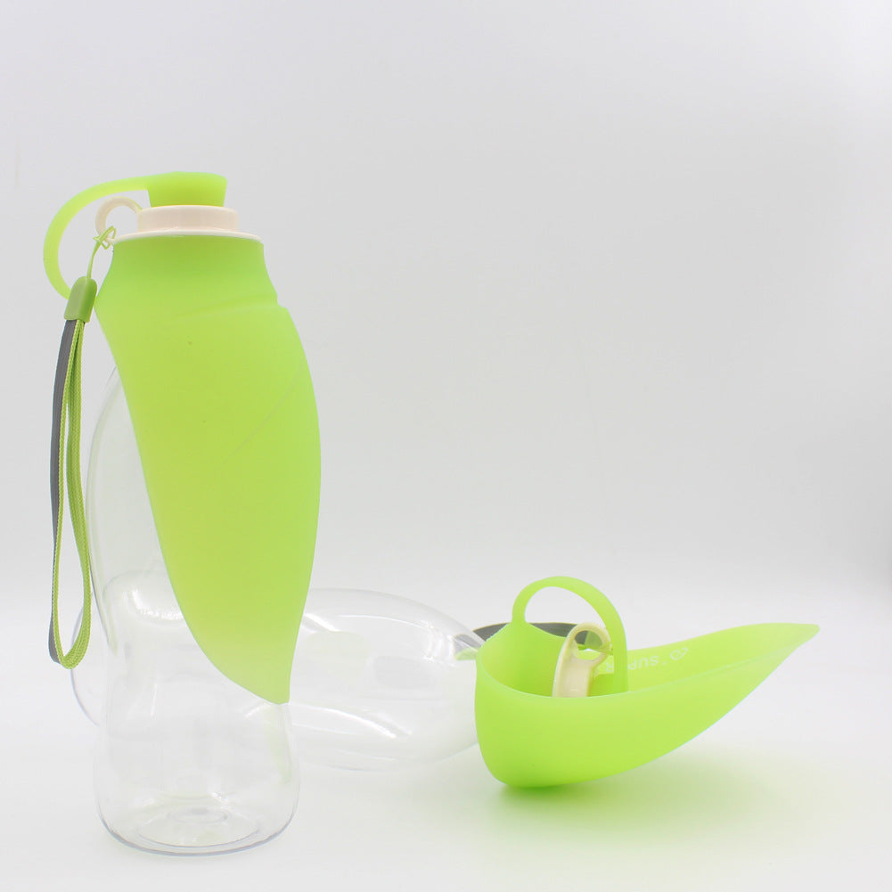 Portable Leakproof Pet Water Dispenser with Bowl