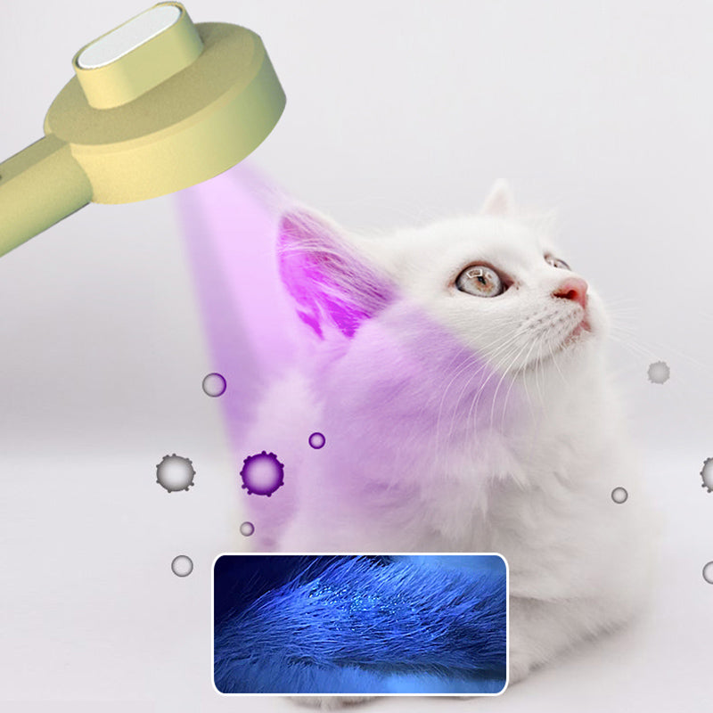 2-in-1 Pet Comb and Hair Remover with UVC Detection Lamp