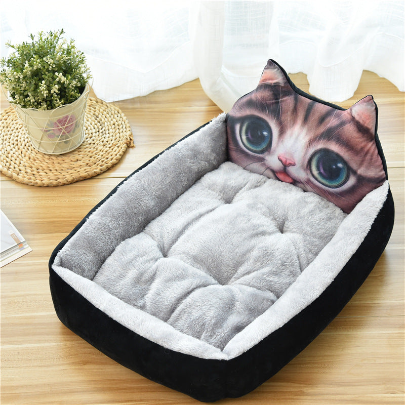 Large Cozy Fleece Pet Bed with 7 Color Options