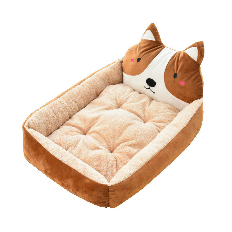 Large Cozy Fleece Pet Bed with 7 Color Options