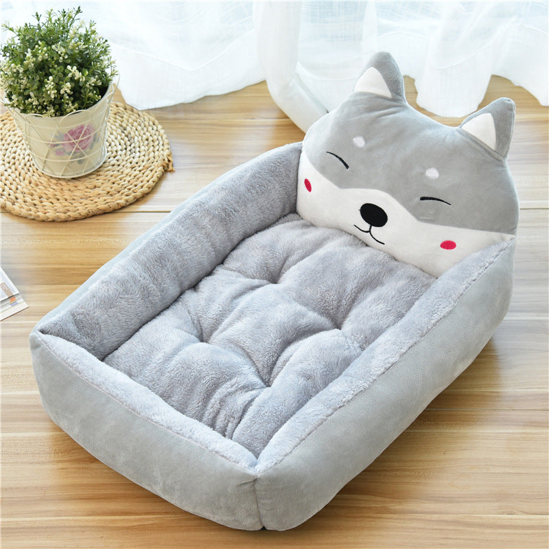 Large Cozy Fleece Pet Bed with 7 Color Options