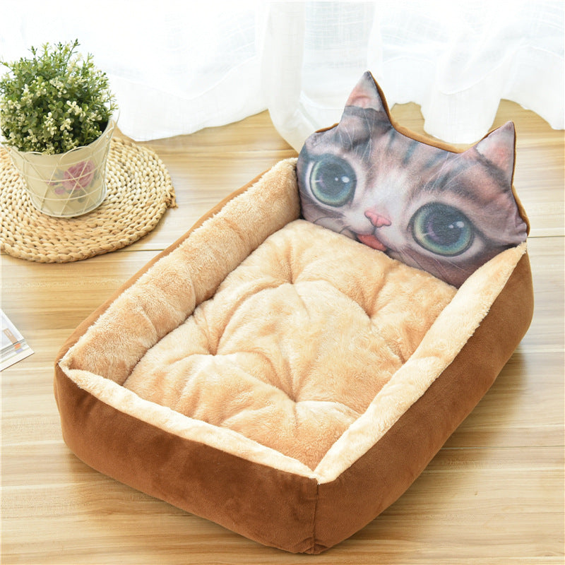 Large Cozy Fleece Pet Bed with 7 Color Options