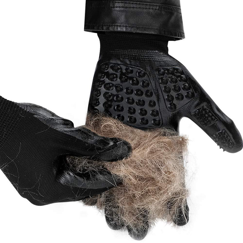 Pet Hair Grooming Glove with Soft Rubber Hair Remover