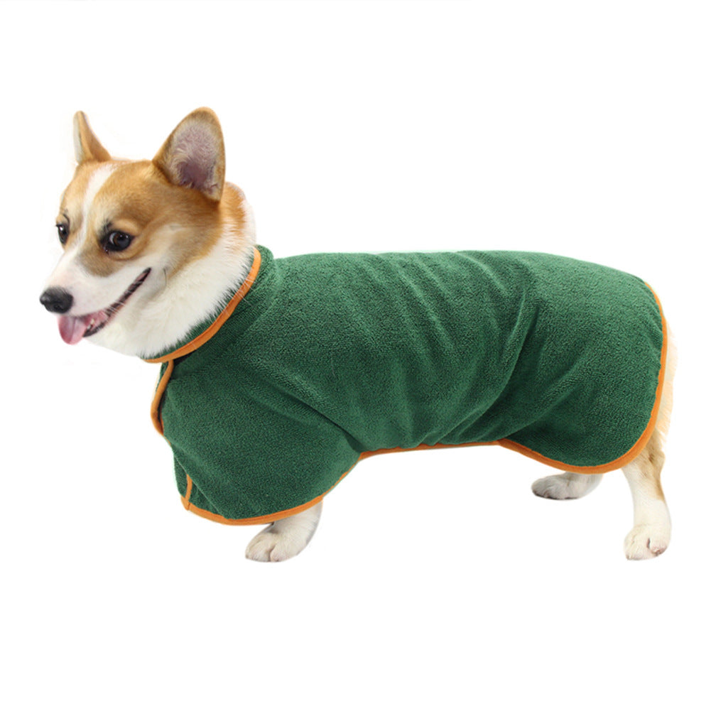 Pet Bathing Robe with Neck and Waist Fit