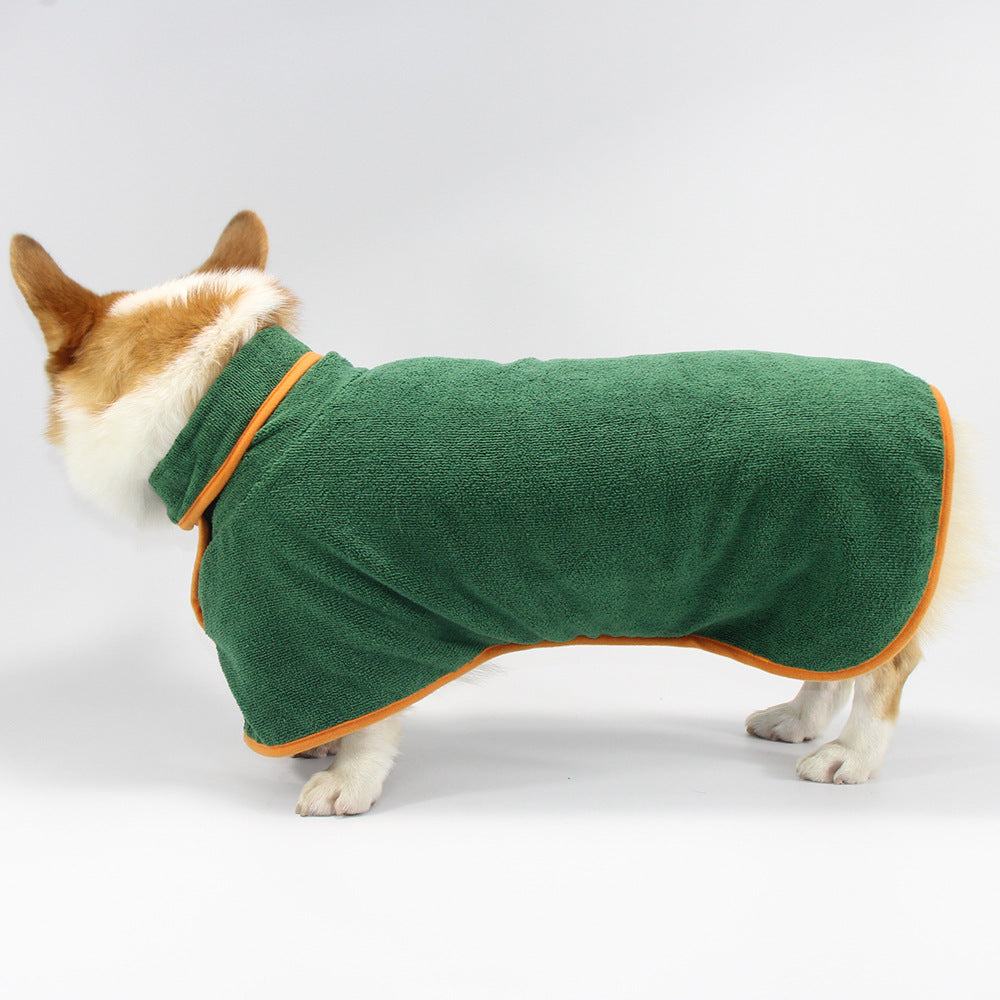 Pet Bathing Robe with Neck and Waist Fit