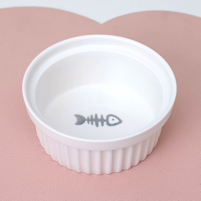 Elevated Tilted Ceramic Double Pet Bowl