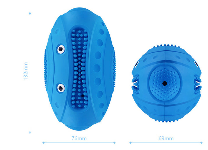 Natural Rubber Rugby Chew Toy for Pets