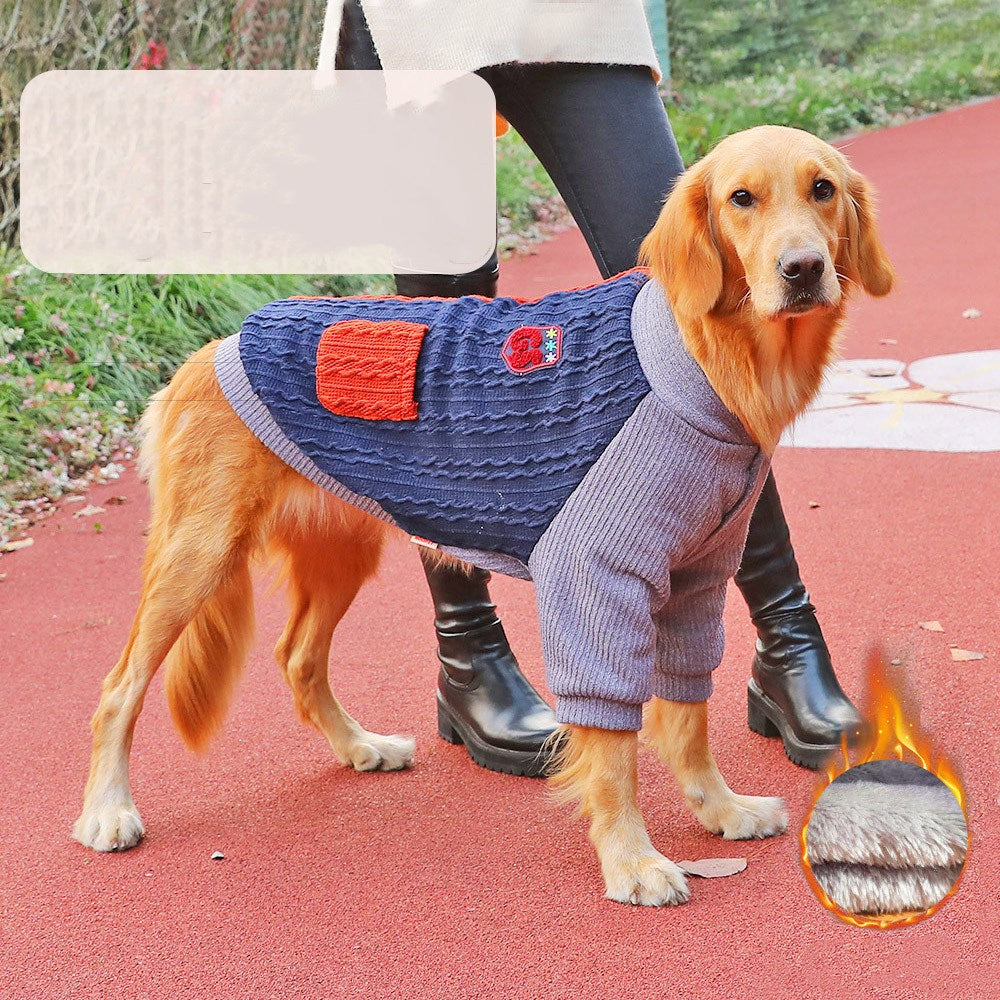 Winter Warm Fleece Jacket for Large Pets