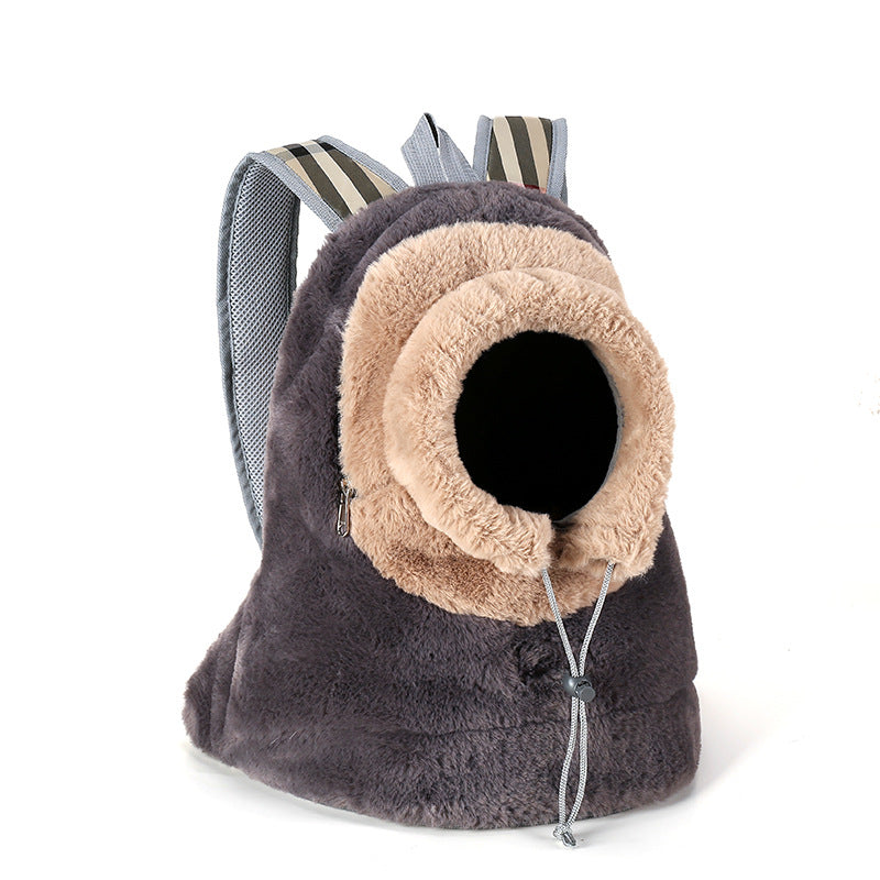Fashion Plush Portable Pet Chest Backpack