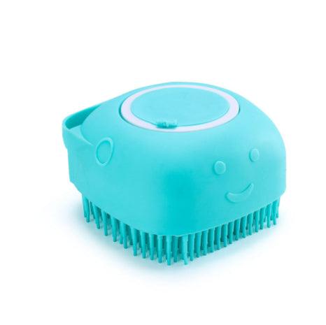 Silicone Pet Bath Massage Gloves with Shampoo Dispenser