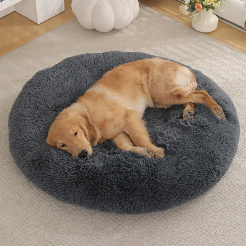 Round Plush Small Animal Bed Mat for Cozy Sleep
