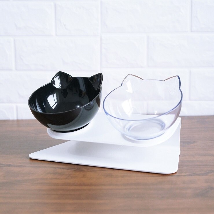 Non-Slip Elevated Double Pet Bowl for Spine Protection