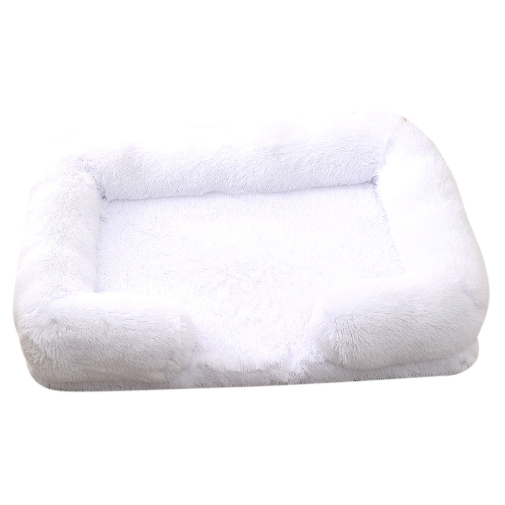 Plush Round Cozy Pet Bed for Winter