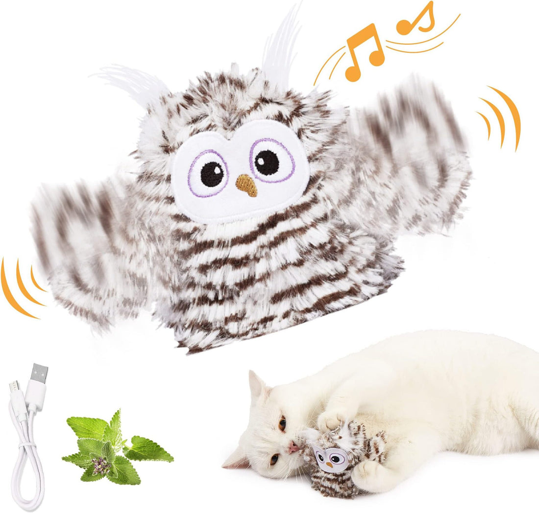 USB Rechargeable Interactive Plush Bird Toy for Pets
