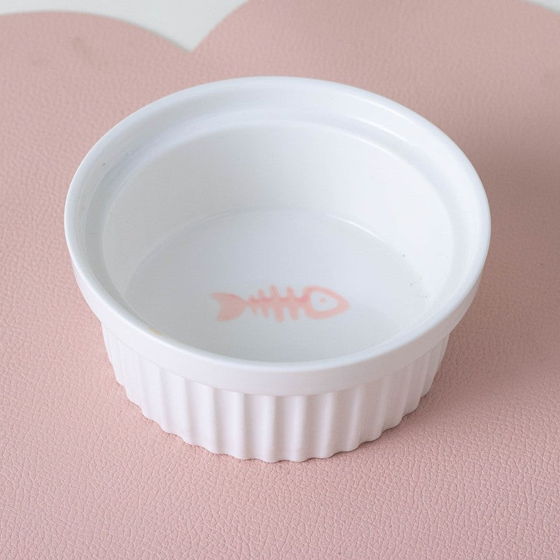 Elevated Tilted Ceramic Double Pet Bowl