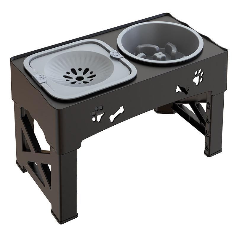 Stainless Steel Double Pet Feeding Bowl with Stand