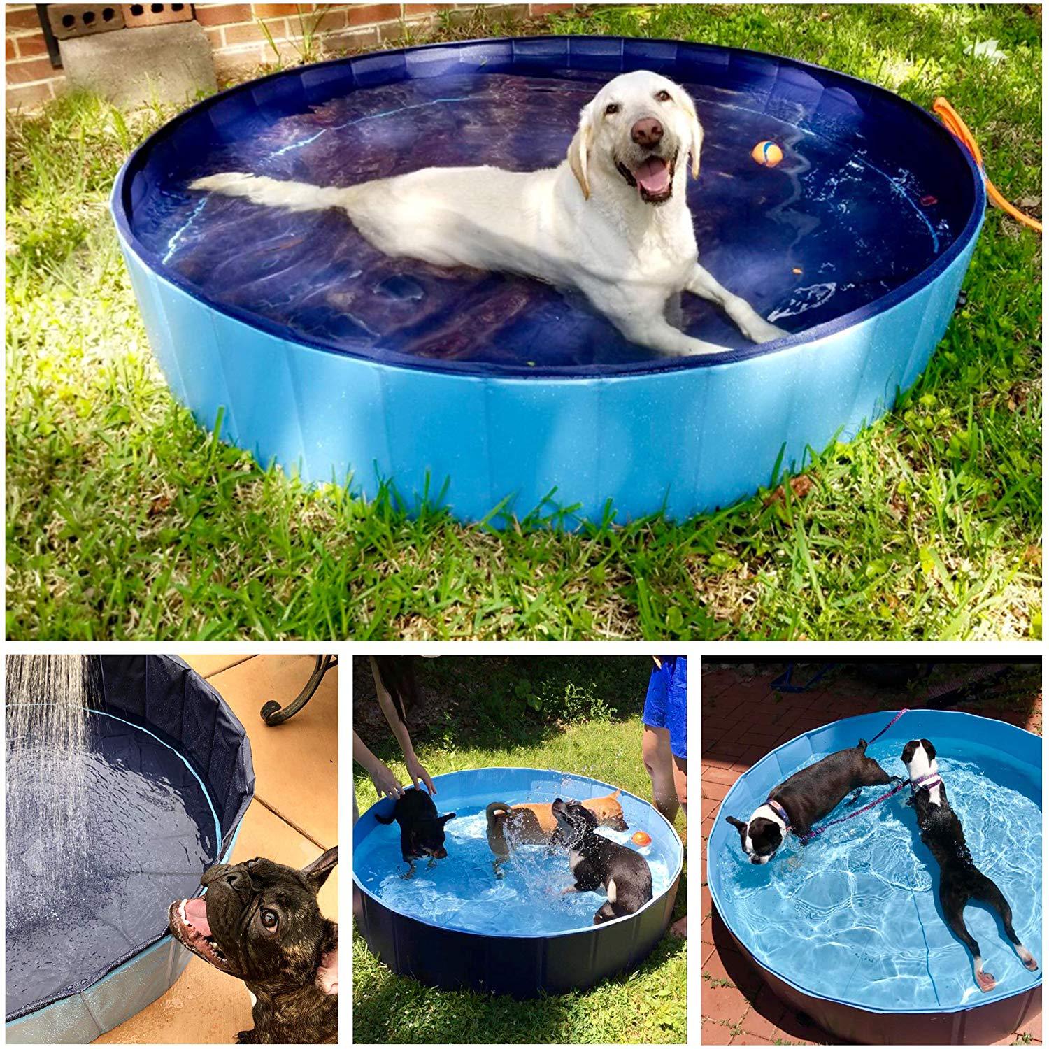 Foldable Pet Bath and Swimming Pool for Indoor Outdoor Use