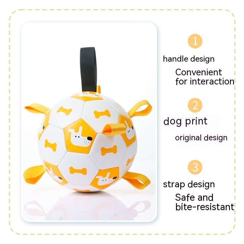 Interactive Soccer-Style Chew Ball Toy for Pets