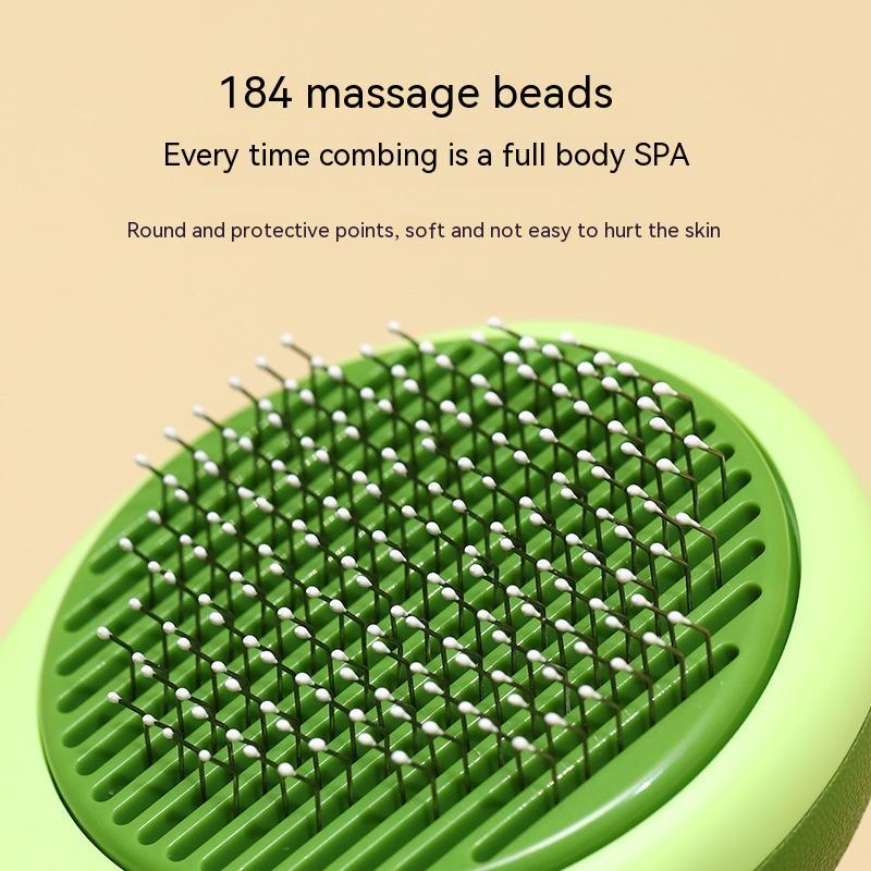 Avocado-Shaped Pet Hair Remover Brush with Stainless Steel Needles