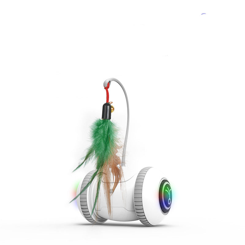 Interactive Feather Toy with Interchangeable Heads for Pets