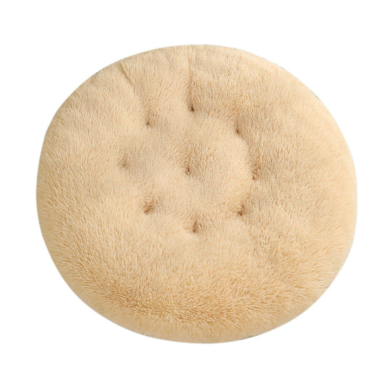 Round Plush Small Animal Bed Mat for Cozy Sleep