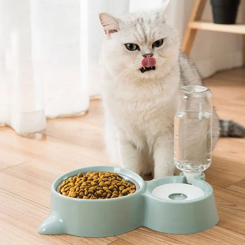Automatic Pet Food and Water Dispenser Bowl