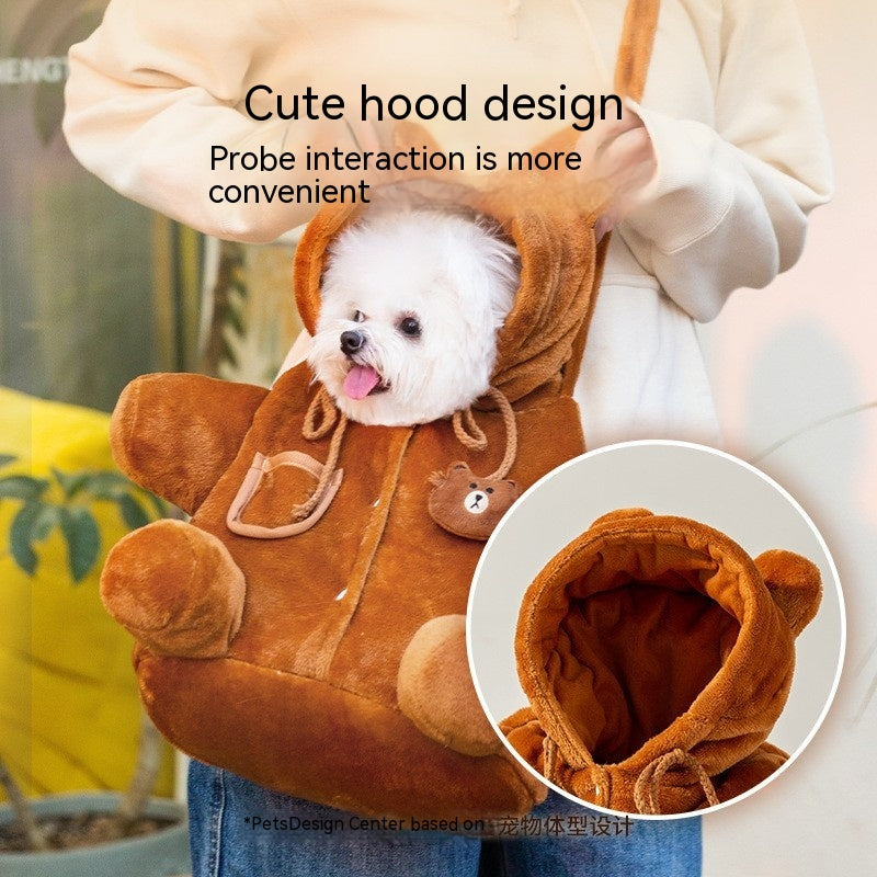 Animal-Shaped Portable Pet Backpack Off-Shoulder Carrier