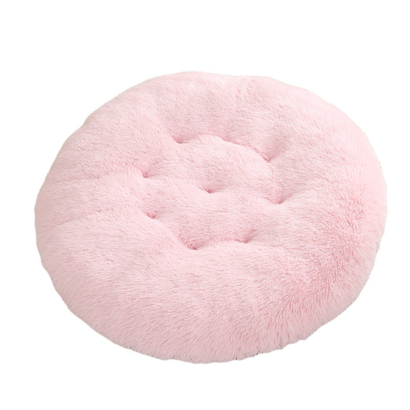 Round Plush Small Animal Bed Mat for Cozy Sleep