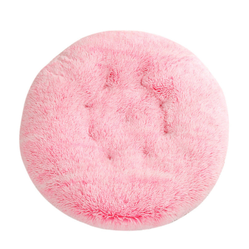 Round Plush Small Animal Bed Mat for Cozy Sleep