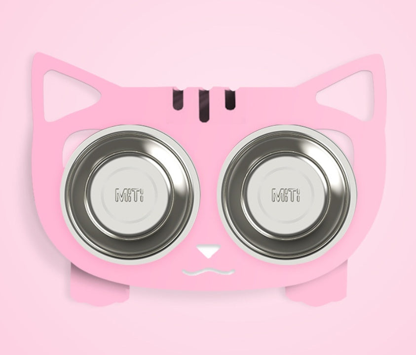 Anti-Spill Elevated Pet Feeding and Water Bowl