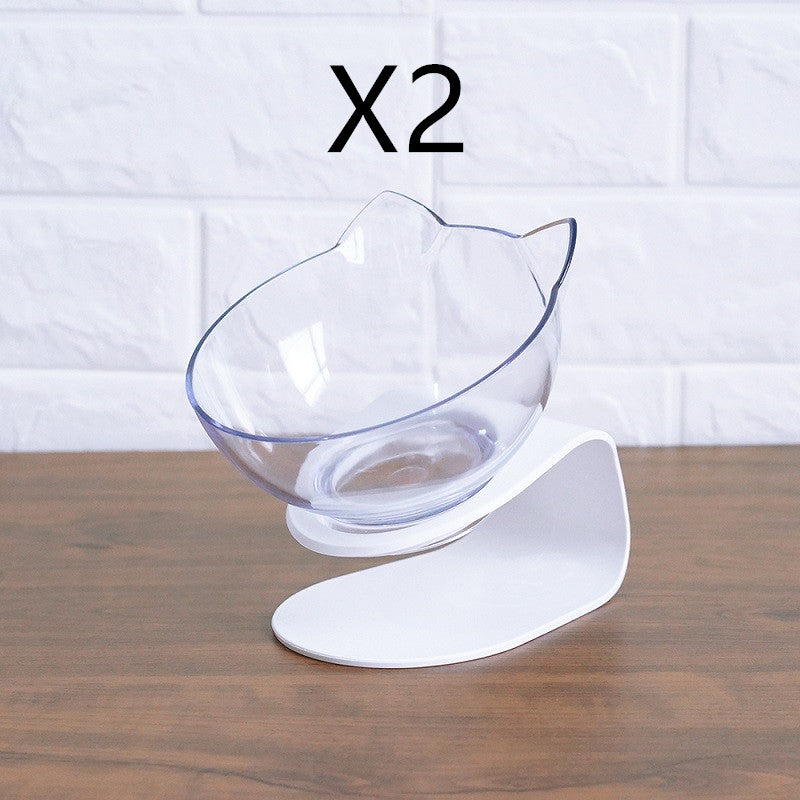 Non-Slip Elevated Double Pet Bowl for Spine Protection
