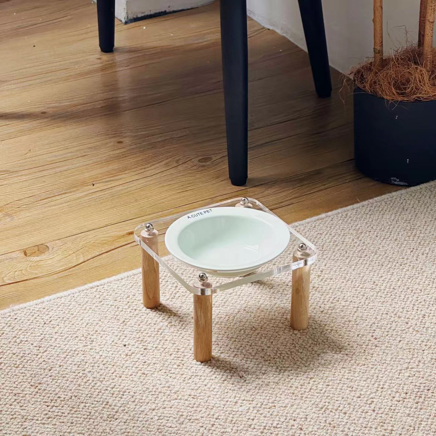 Elevated Anti-Tip Ceramic Double Pet Bowl