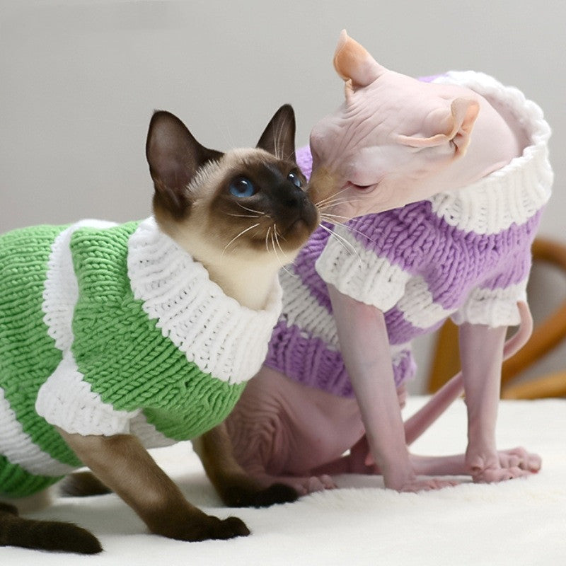 Warm Knit Sweater Cozy Pet Wear