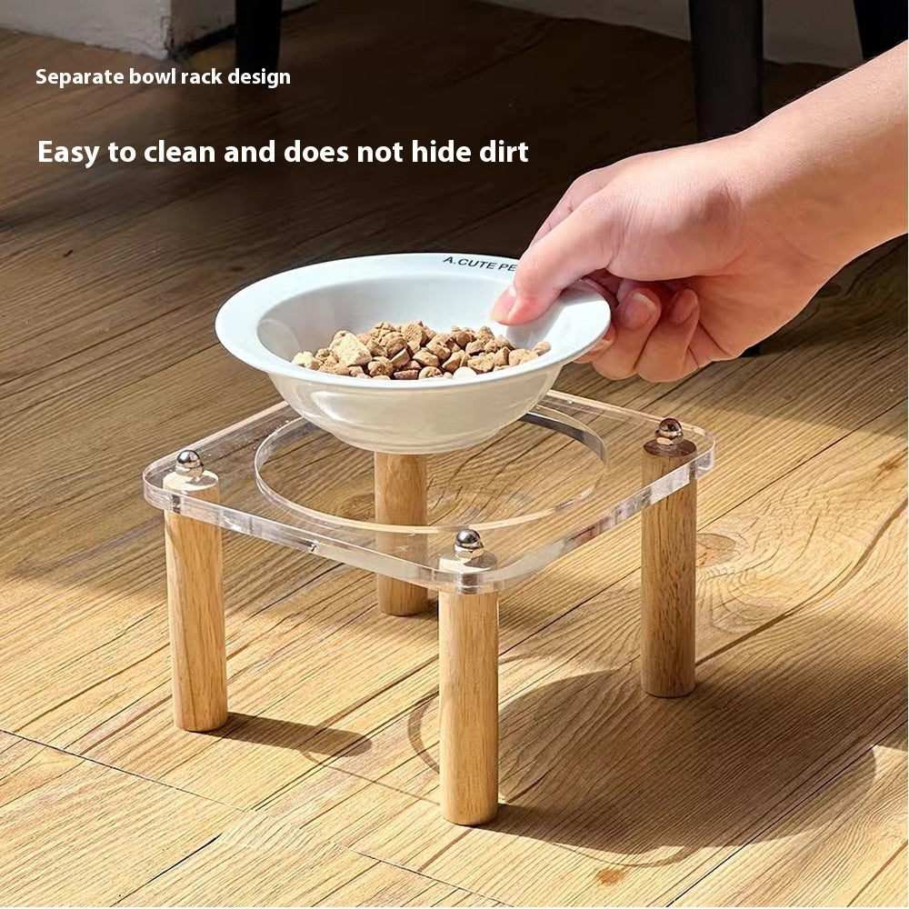 Elevated Anti-Tip Ceramic Double Pet Bowl