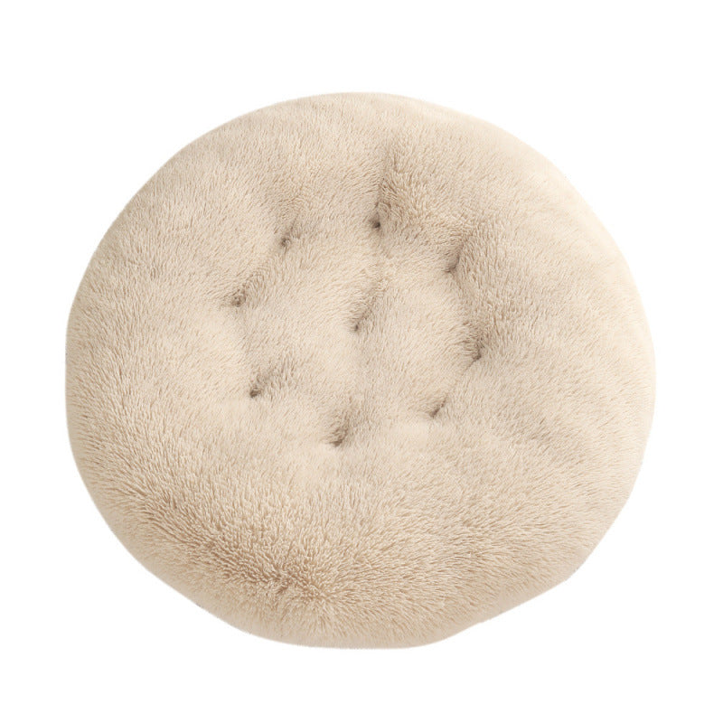 Round Plush Small Animal Bed Mat for Cozy Sleep