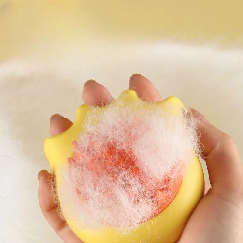 Pet Bath Massage Brush with Shampoo Dispenser and Comb